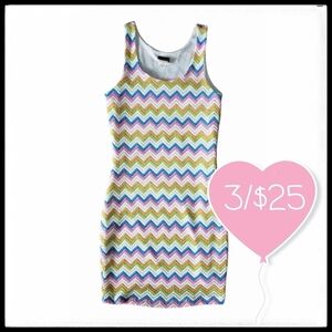 ⭐3/$25⭐ Seduction Women's Zig-Zag Knit Colourful Dress Size S